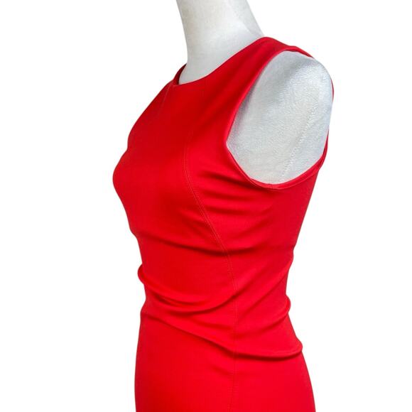 Babaton 4 Miguel Bright Red Sleeveless Stretch Fitting Zip Closure Mini Dress - Picture 6 of 11